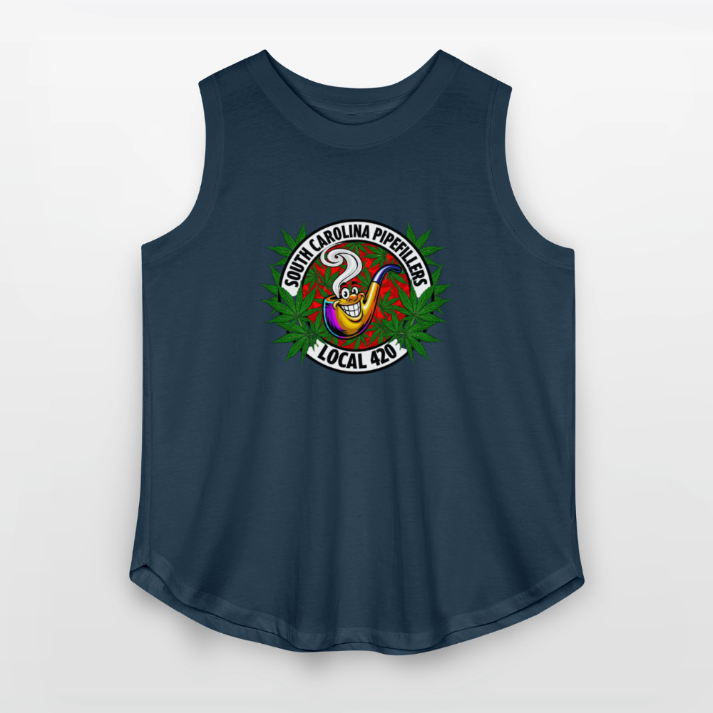 SOUTH CAROLINA PIPEFILLERS LOCAL 420 Women's Curvy Relaxed Tank Top - denim