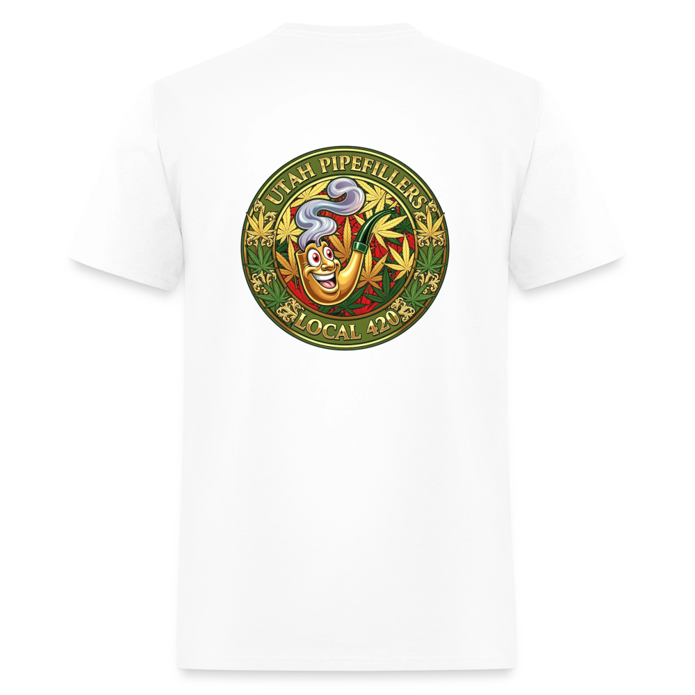 UTAH PIPEFILLERS LOCAL 420 F/B DESIGN Men's T-Shirt - white