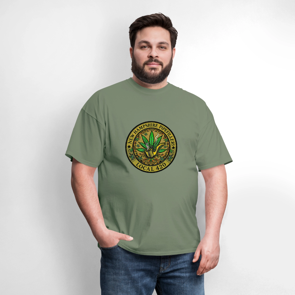 NEW HAMSHIRE PIPEFILLERS LOCAL 420 Men's T-Shirt - military green