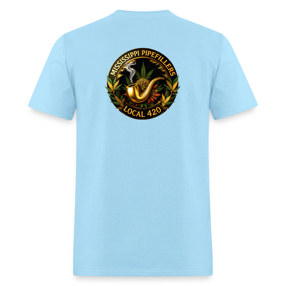 MISSISSIPPI PIPEFILLERS LOCAL 420 Men's T-Shirt - powder blue