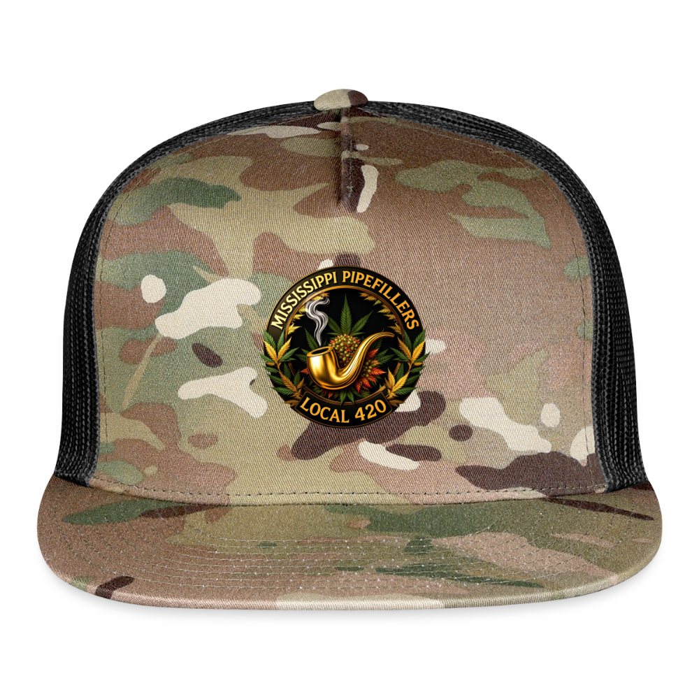MISSISSIPPI PIPEFILLERS LOCAL 420 CAMO Trucker Hat - MultiCam\black