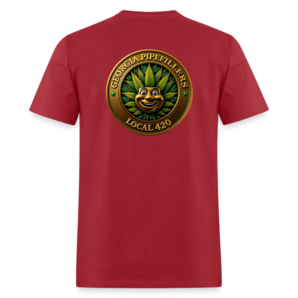 GEORGIA PIPEFILLERS LOCAL 420 F/B DESIGN  Men's T-Shirt - true red