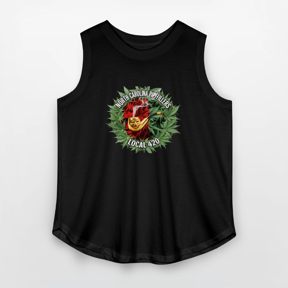 NORTH CAROLINA PIPEFILLERS LOCAL 420 Women's Curvy Relaxed Tank Top - black