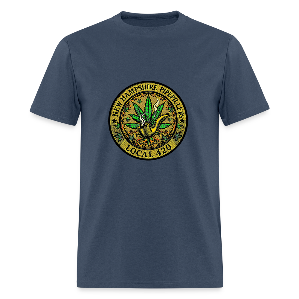 NEW HAMSHIRE PIPEFILLERS LOCAL 420 Men's T-Shirt -  blue dusk