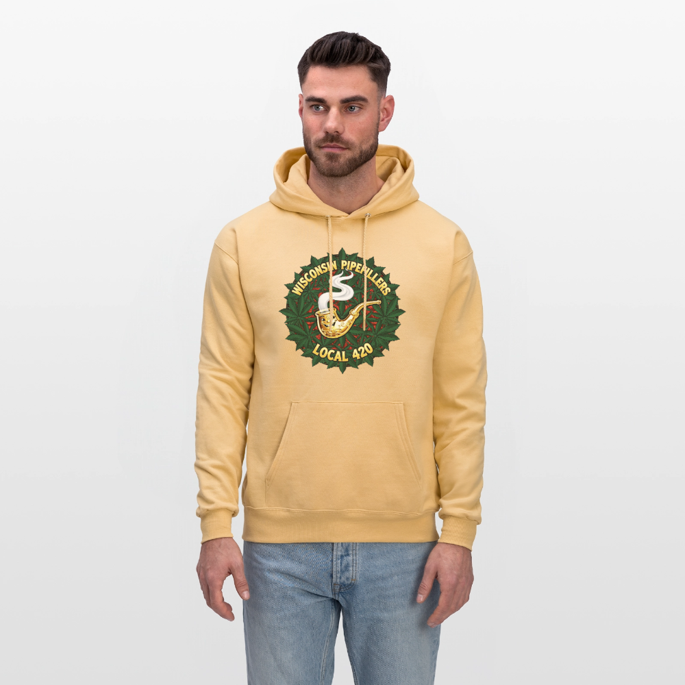 WISCONSIN PIPEFILLERS LOCAL 420 Men's Hoodie - light gold 