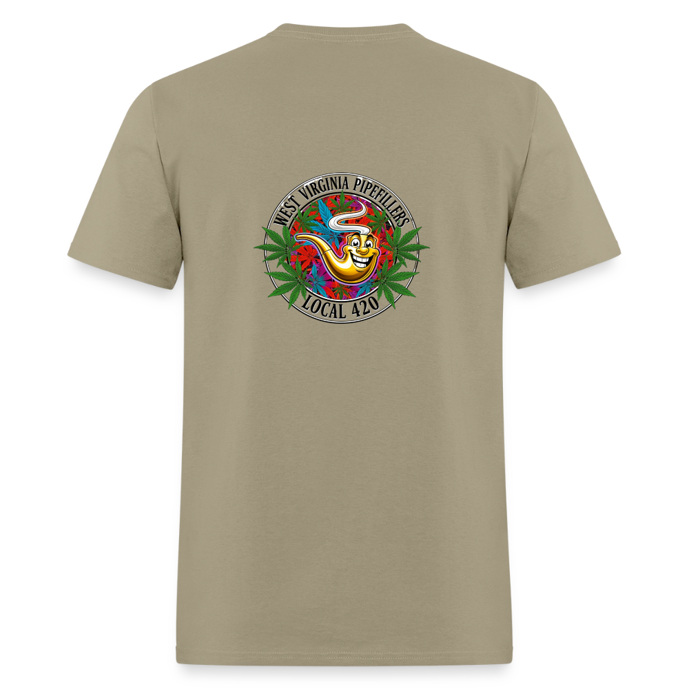 WEST VIRGINIA PIPEFILLERS LOCAL 420 F/B DESIGN Men's T-Shirt - khaki