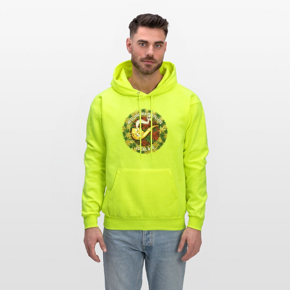 WEST VIRGINIA PIPIEFILLERS LOCAL 420 Men's Hoodie - safety green