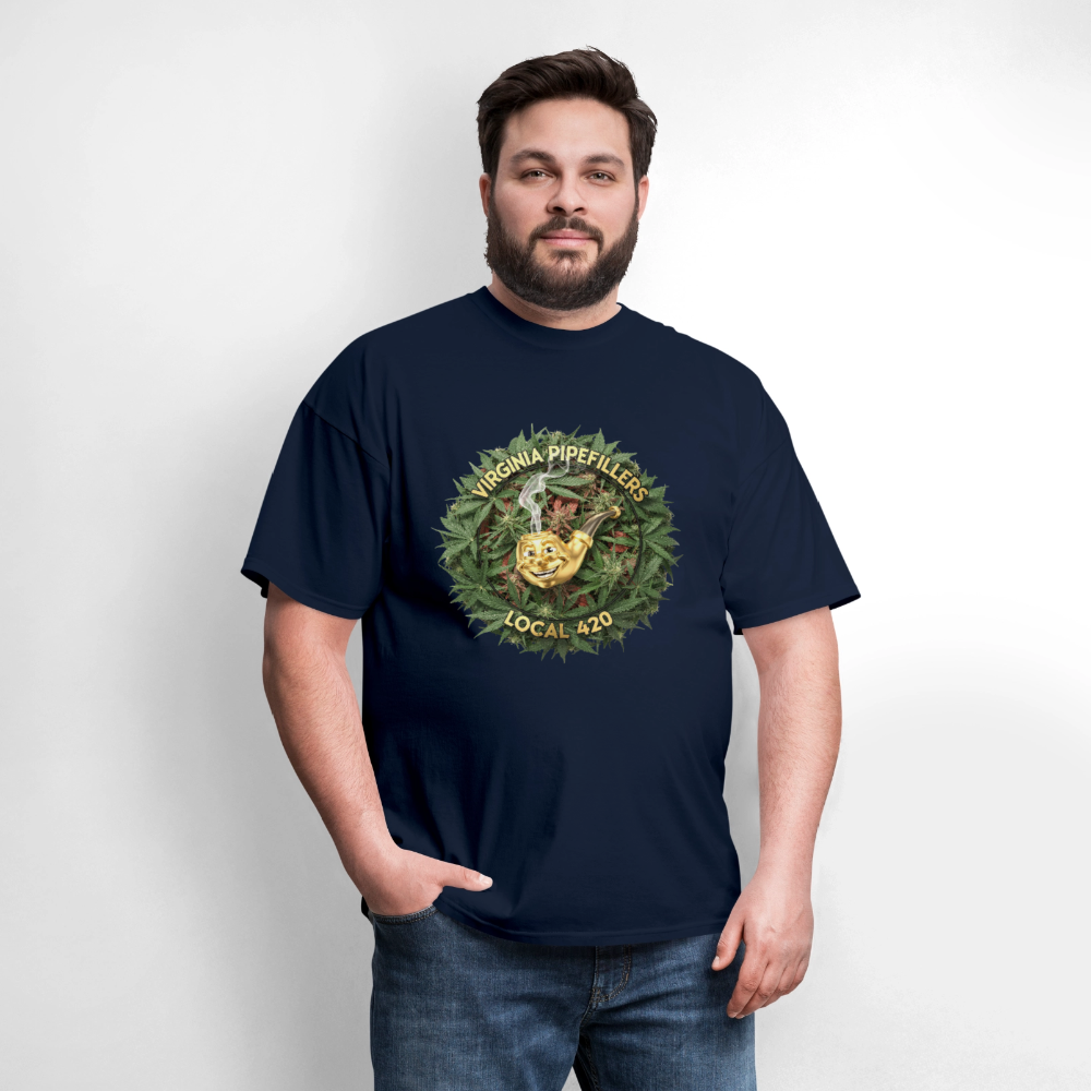 VIRGINIA PIPEFILLERS LOCAL 420 Men's T-Shirt - navy