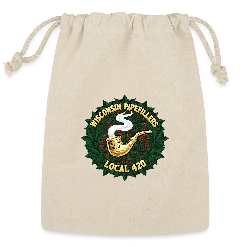 WISCONSIN PIPEFILLERS LOCAL 420 Reusable Gift Bag - Natural