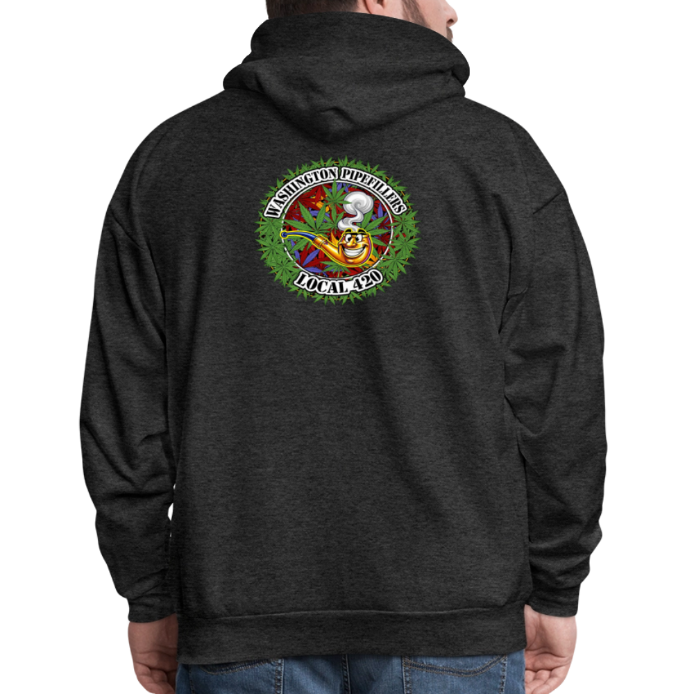 WASHINGTON PIPEFILLERS LOCAL 420 F/B DESIGN Men's Hoodie - charcoal grey