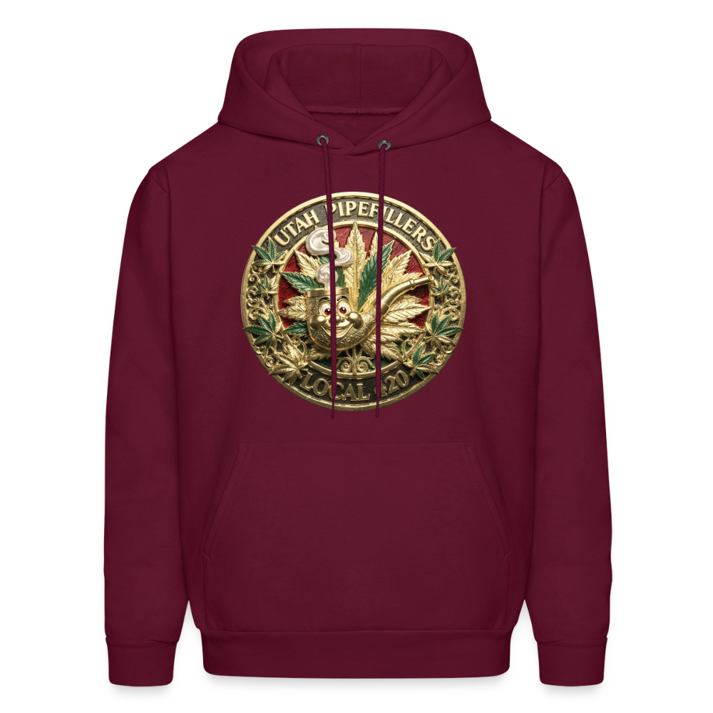 UTAH PIPEFILLERS LOCAL 420 F/B DESIGN Men's Hoodie - burgundy