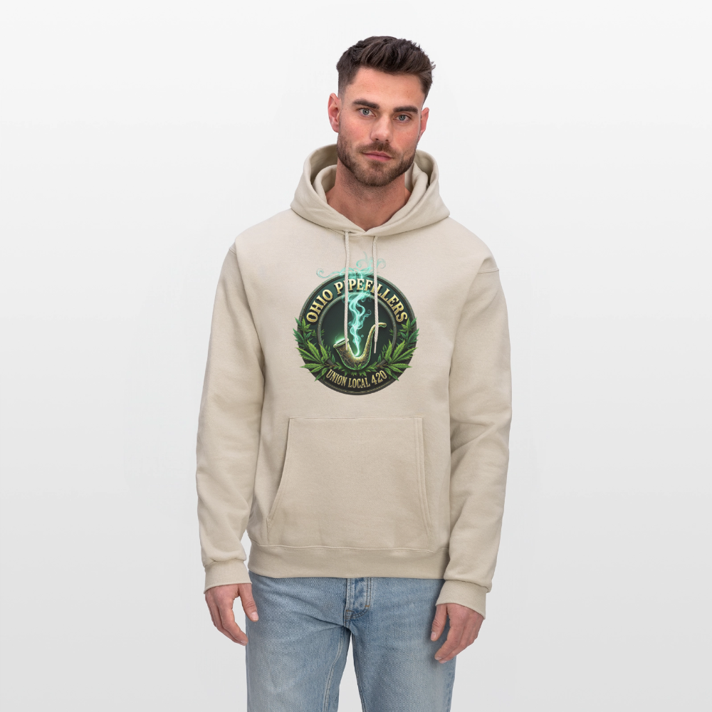 OHIO PIPEFILLERS UNION LOCAL 420 F/B DESIGNS Men's Hoodie - Sand