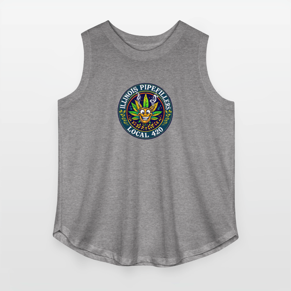 ILLINOIS PIPEFILLERS LOCAL 420 Women's Curvy Relaxed Tank Top - granite heather 