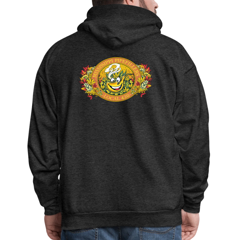 MISSISSIPPI PIPEFILLERS LOCAL 420 F/B DESIGNS Men's Hoodie - charcoal grey