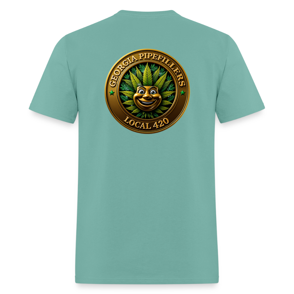 GEORGIA PIPEFILLERS LOCAL 420 F/B DESIGN  Men's T-Shirt - aquatic
