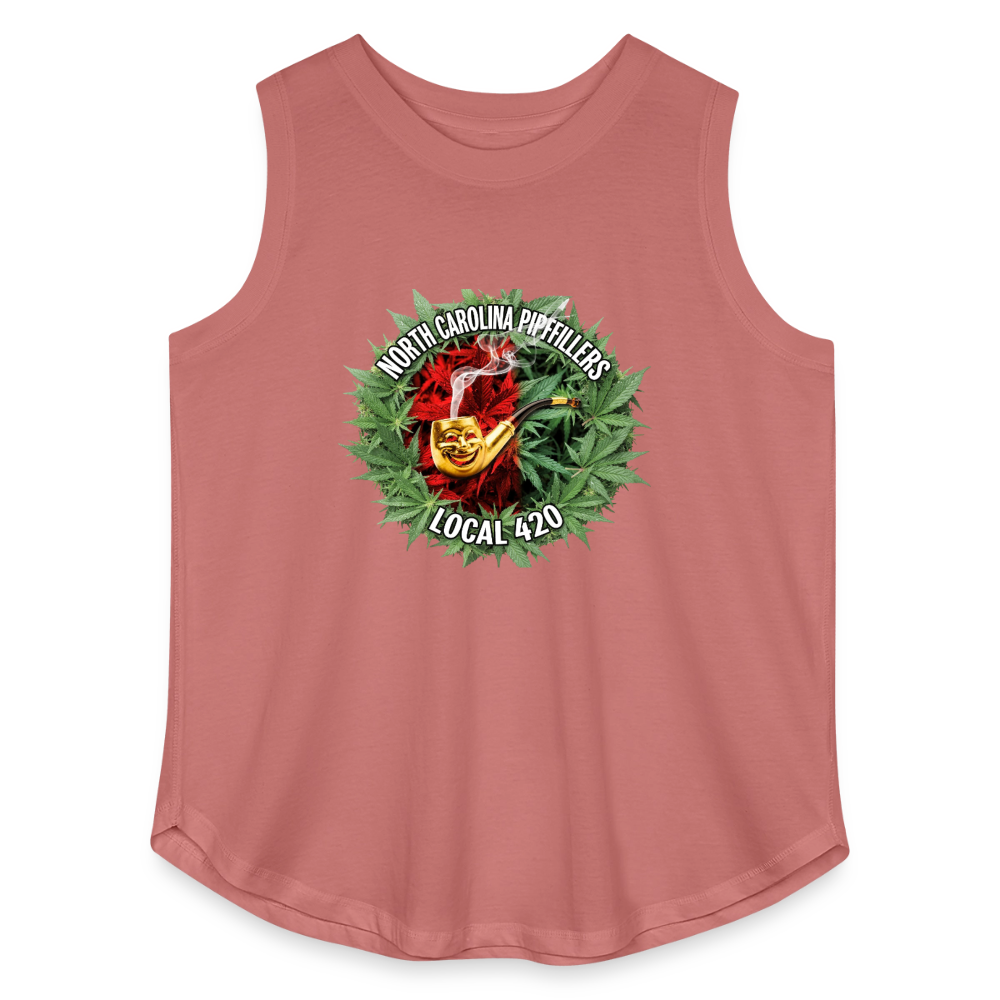 NORTH CAROLINA PIPEFILLERS LOCAL 420 Women's Curvy Relaxed Tank Top - mauve