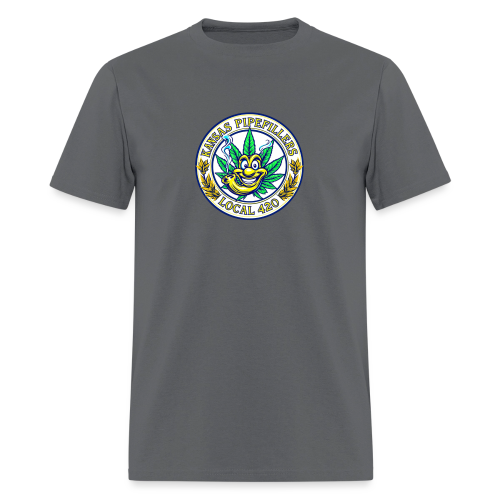 KANSAS PIPEFILLERS LOCAL 420 F/B DESIGNS Men's T-Shirt - charcoal