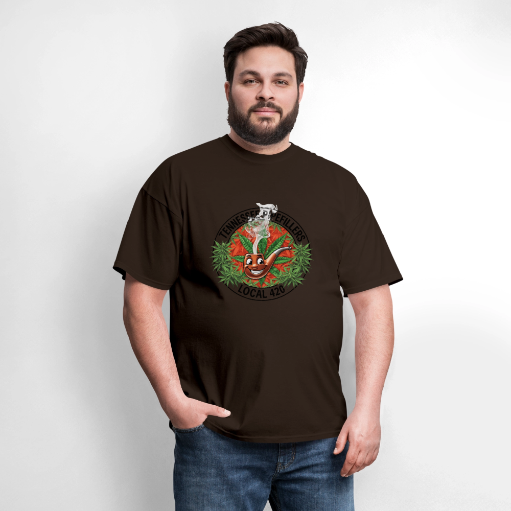 TENNESSEE PIPEFILLERS LOCAL 420 Men's T-Shirt - brown