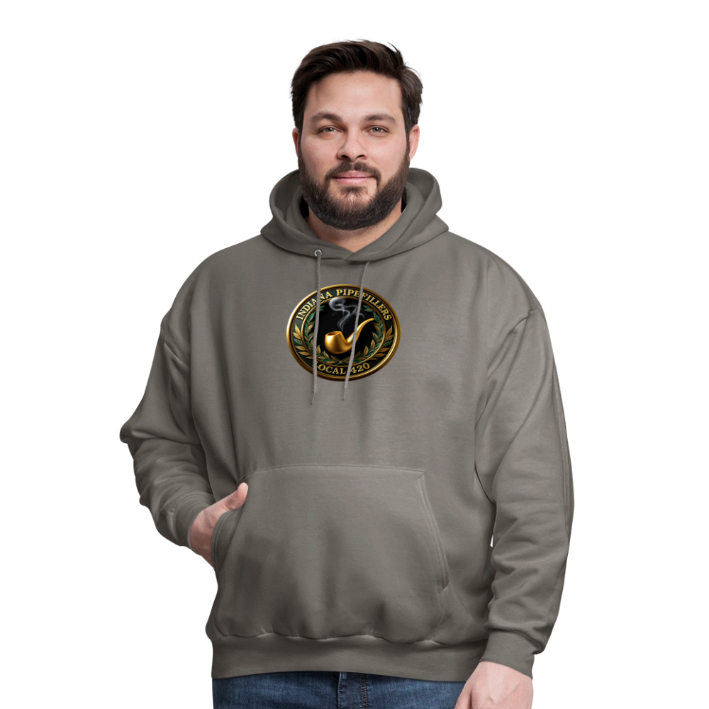 INDIANA PIPEFILLERS LOCAL 420 F/B DESIGN Men's Hoodie - asphalt gray