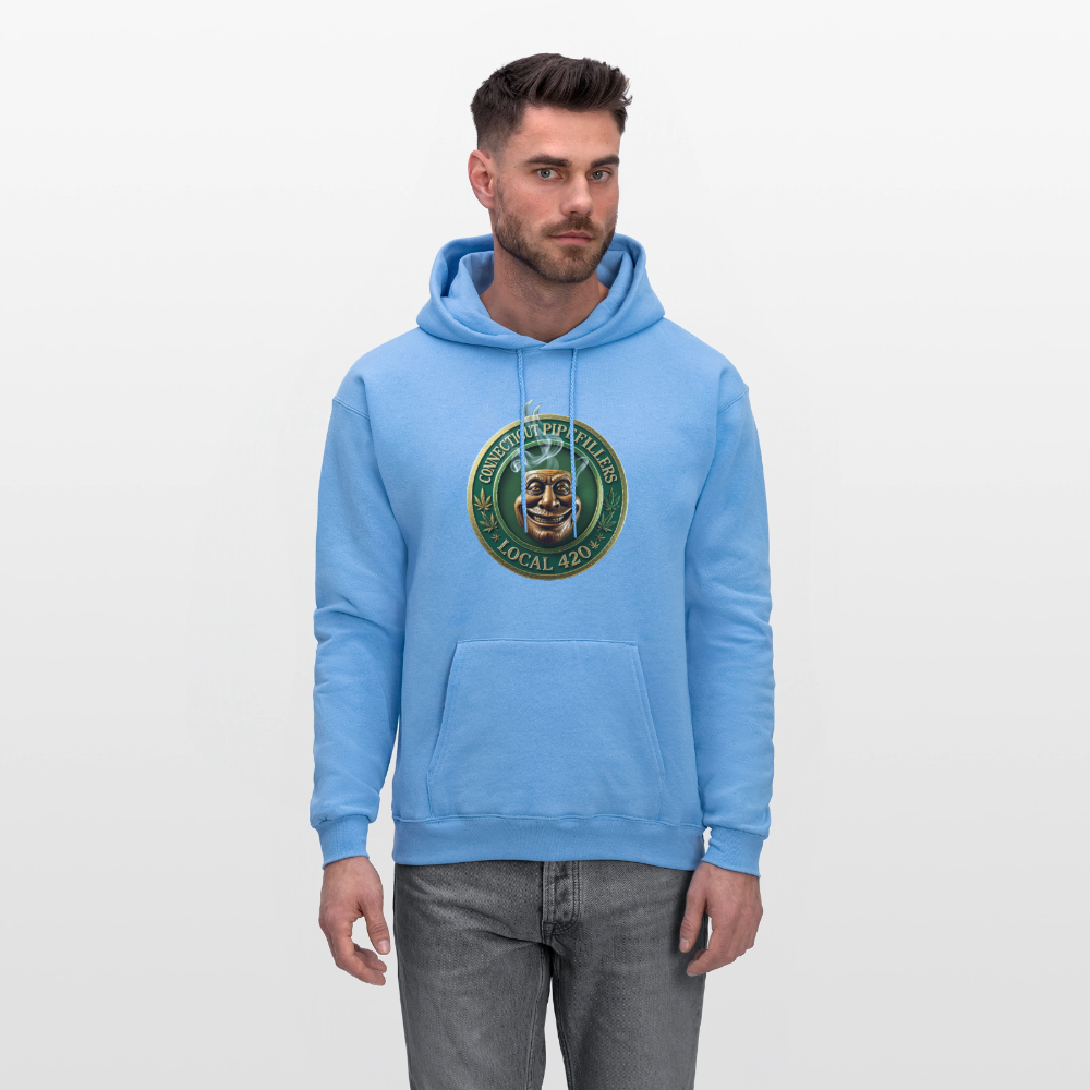 CONNECTICUT PIPEFILLERS LOCAL 420 F/B DESIGN Men's  Hoodie - carolina blue