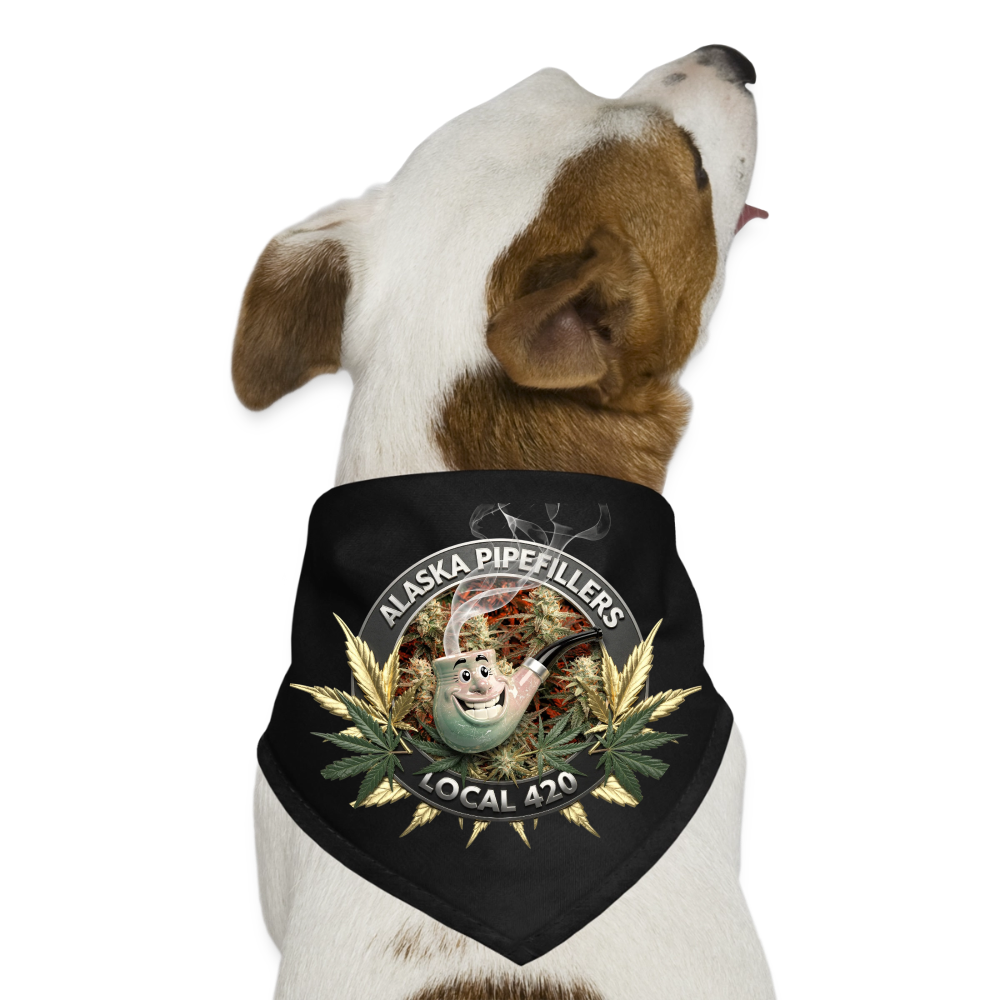 ALASKA  PIPEFILLERS LOCAL 420 Union Dog Bandana - black