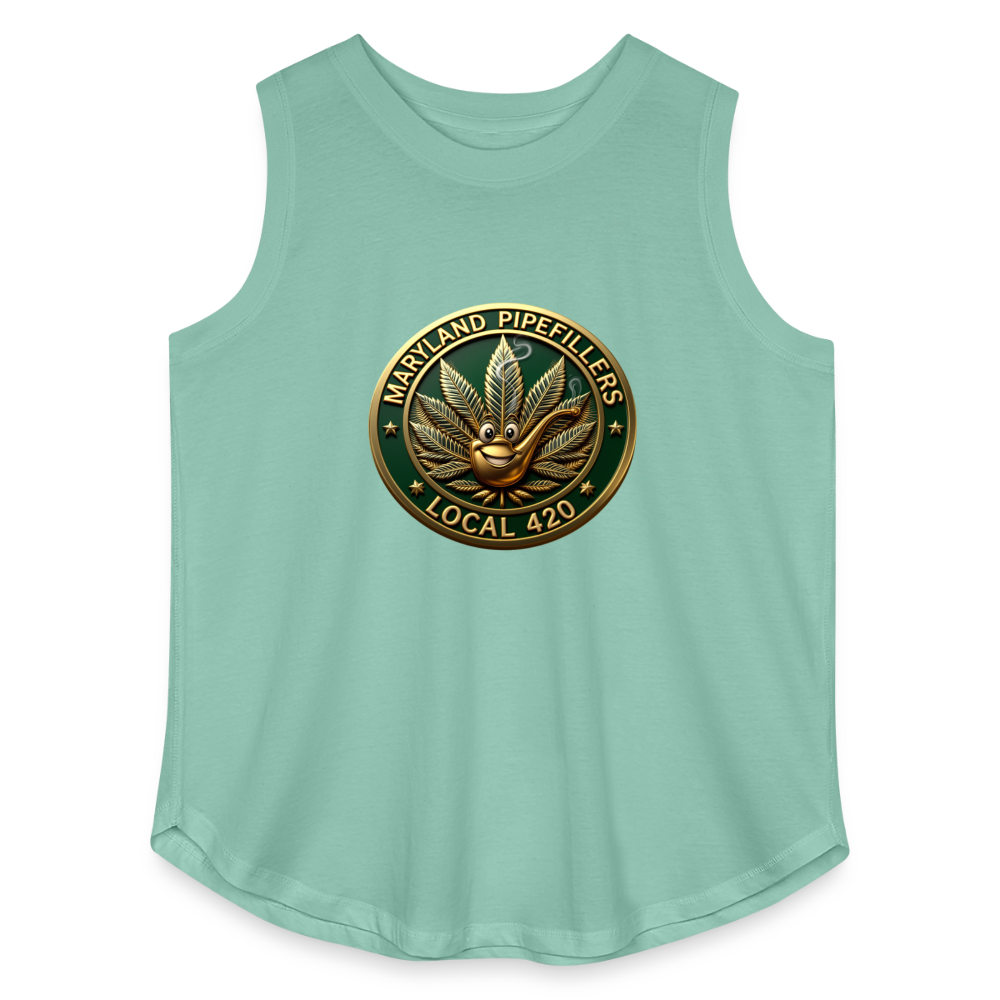 MARYLAND PIPEFILLERS LOCAL 420 Women's Curvy Relaxed Tank Top - saltwater