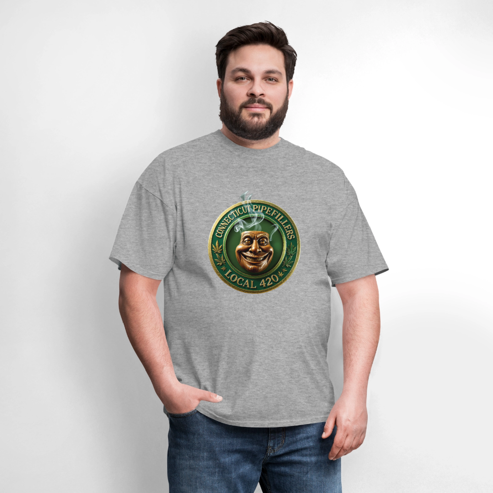 CONNECTICUT PIPEFILLERS LOCAL 420 DESIGN Men's T-Shirt - heather gray