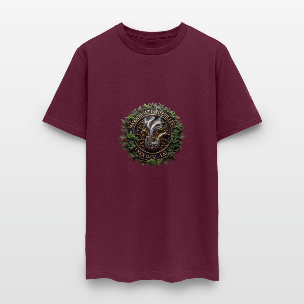 MASSACHUSETTS PIPEFILLERS UNION LOCAL 420 Men's T-Shirt - burgundy