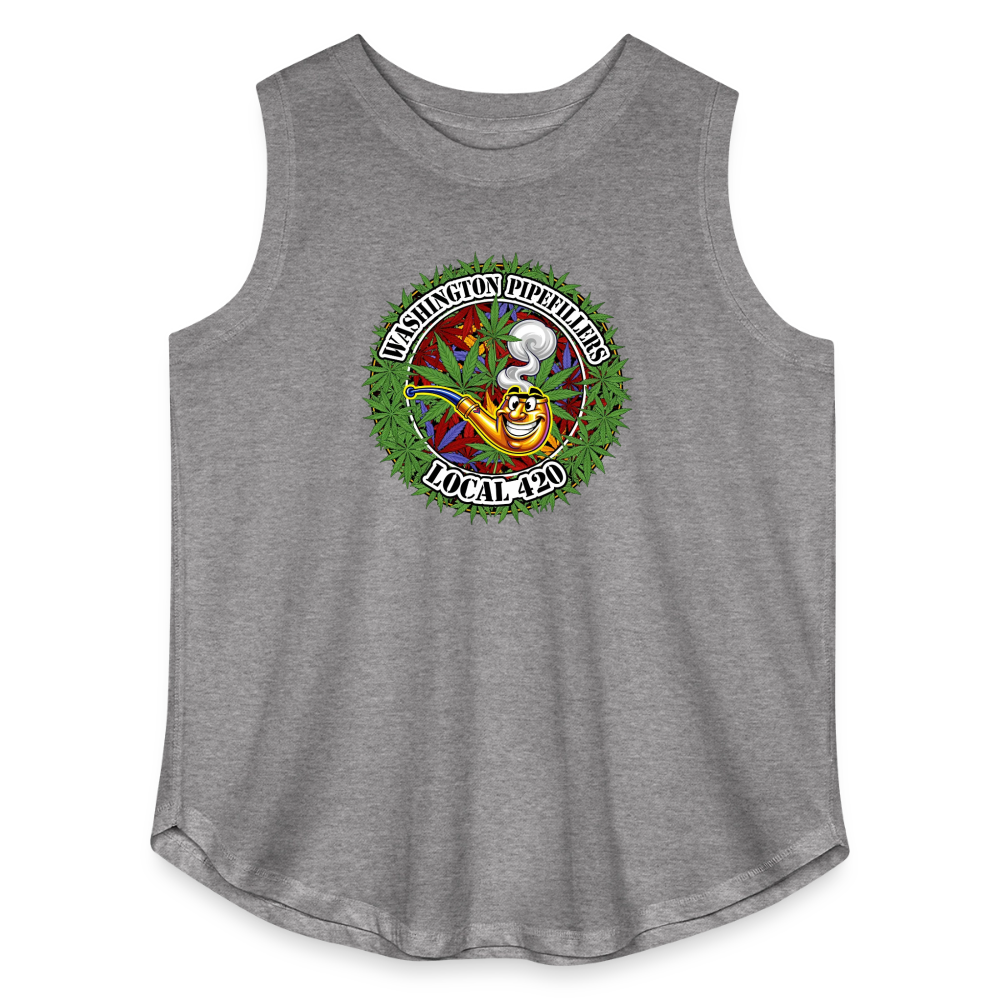 WASHINGTON PIPEFILLERS LOCAL 420 Women's Curvy Relaxed Tank Top - granite heather 