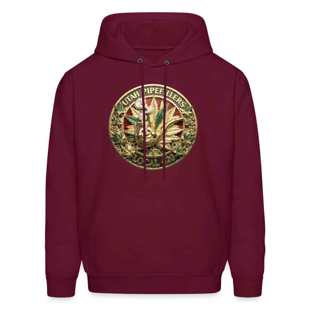 UTAH PIPEFILLERS LOCAL 420 Men's  Hoodie - burgundy