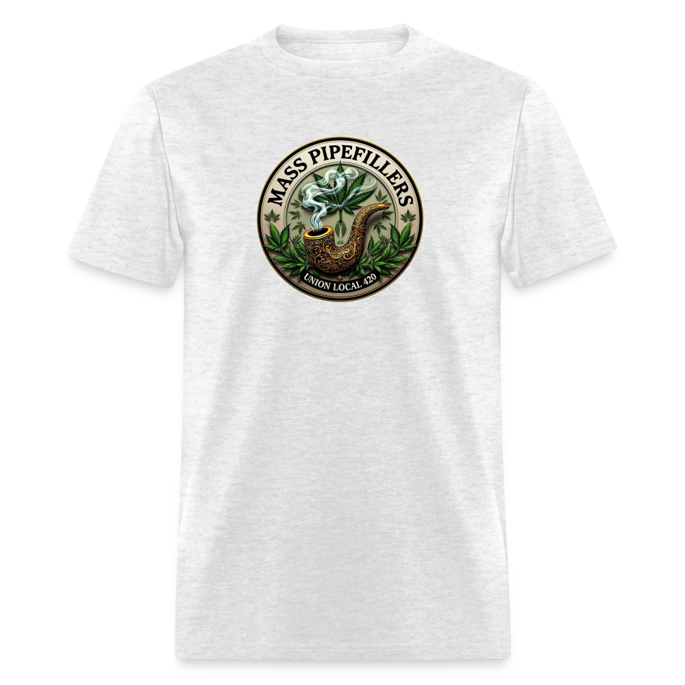 MASS PIPEFILLERS LOCAL 420 Men's T-Shirt - light heather gray