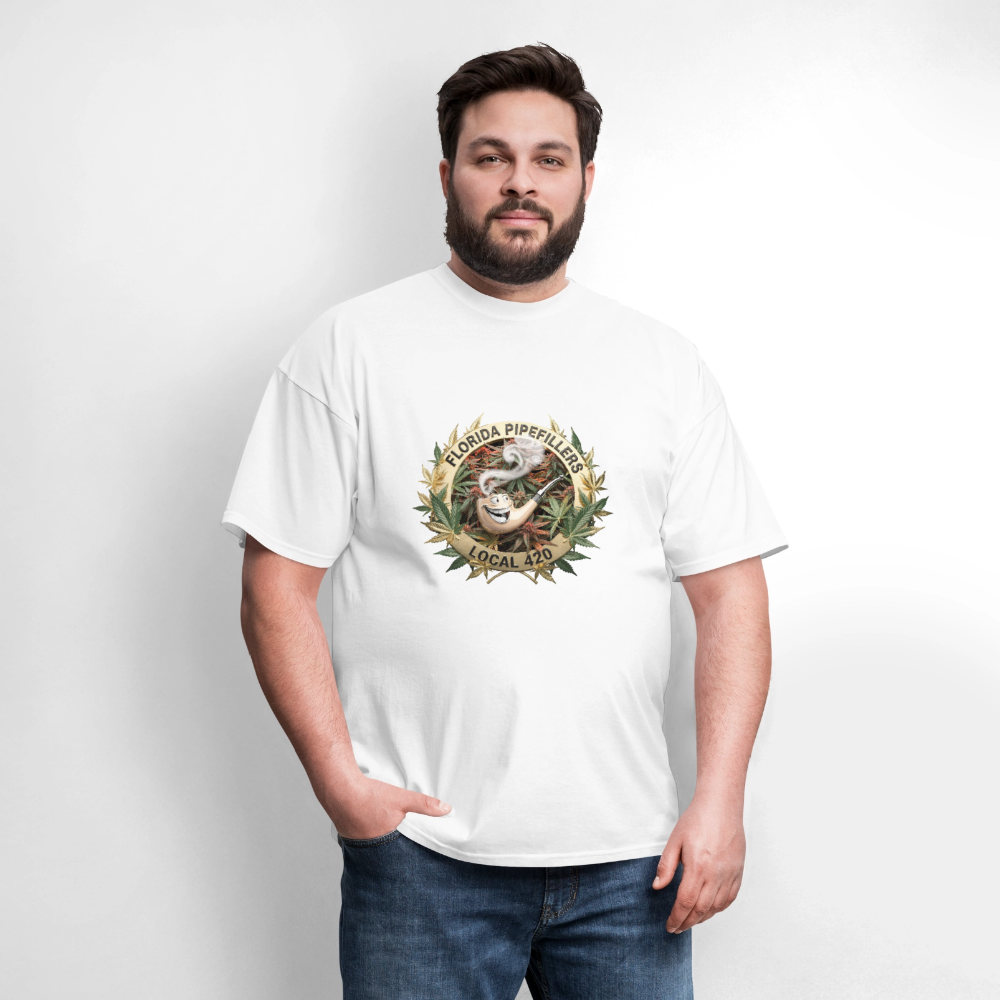FLORIDA PIPEFILLERS LOCAL 420 Men's T-Shirt - white