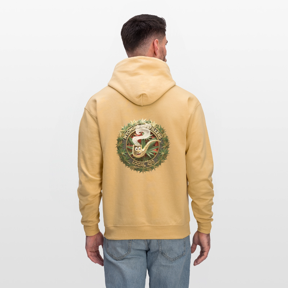 WYOMING PIPEFILLERS LOCAL 420 F/B DESIGN Men's Hoodie - light gold 