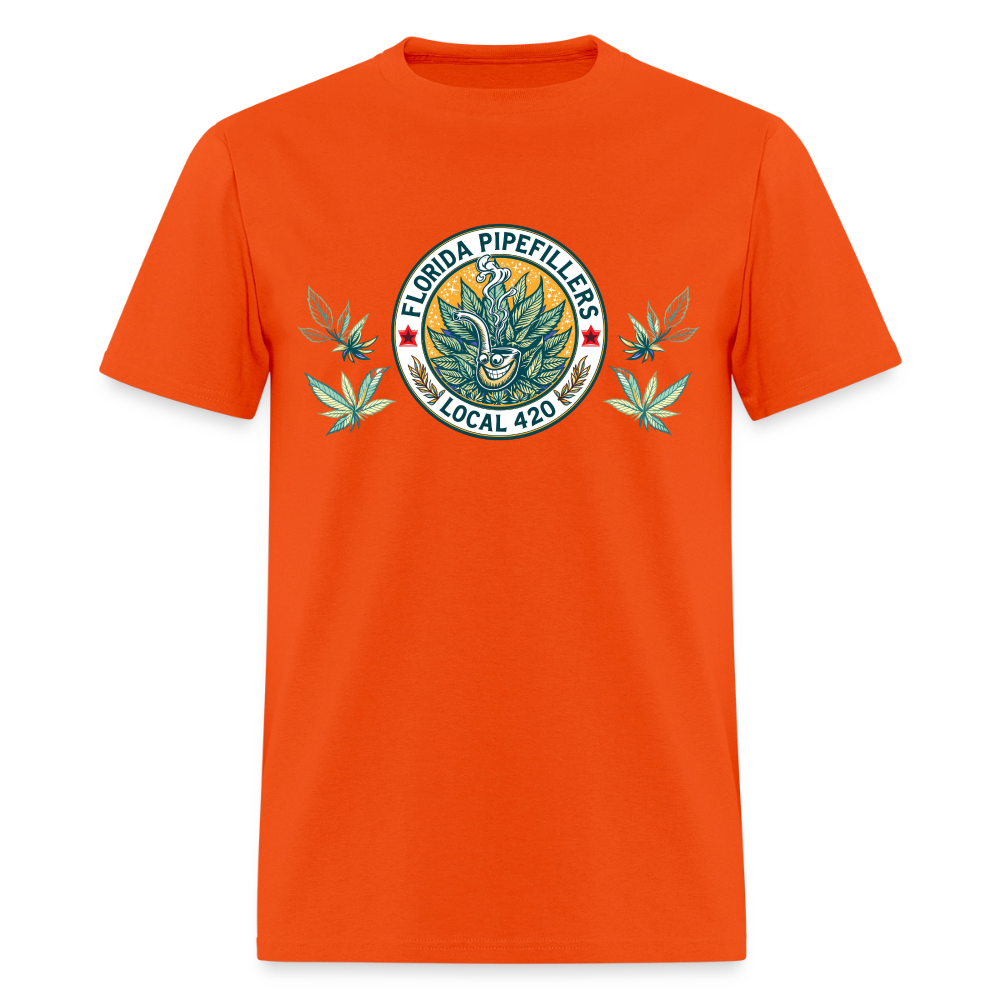 FLORIDA PIPEFILLERS LOCAL 420 Men's T-Shirt - orange