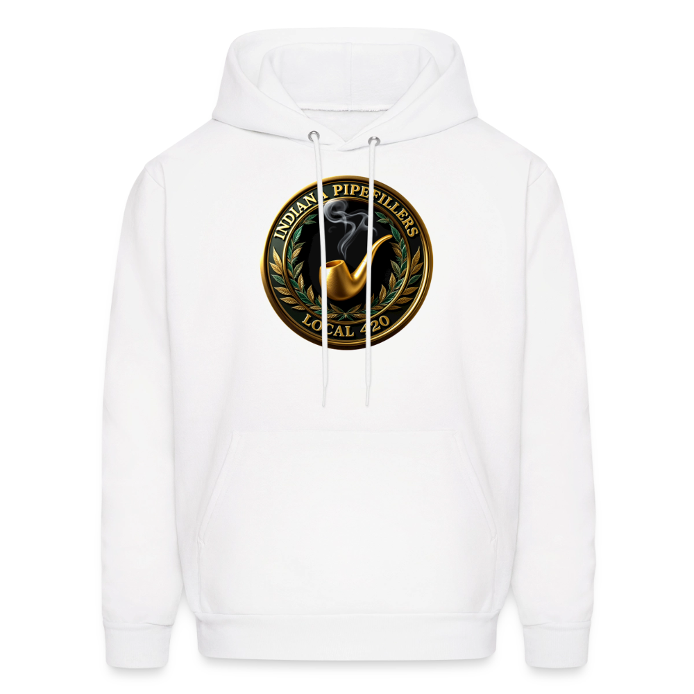 INDIANA PIPEFILLERS LOCAL 420 F/B DESIGN Men's Hoodie - white