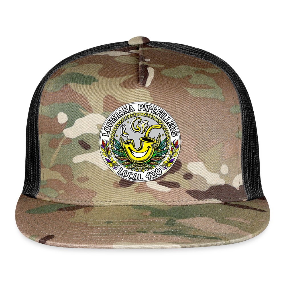 LOUISIANA PIPEFILLERS LOCAL 420 CAMO Trucker Hat - MultiCam\black