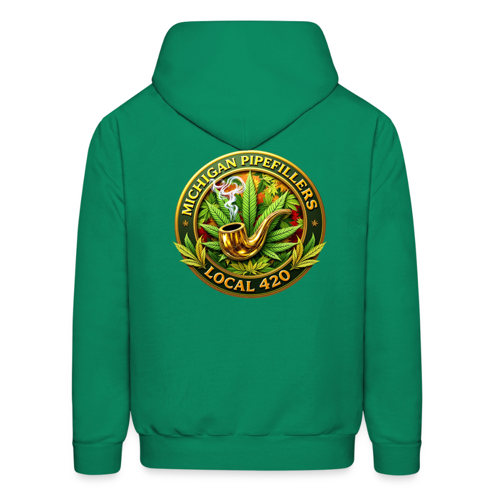 MICHIGAN PIPEFILLERS LOCAL 420 F/B DESIGN Men's Hoodie - kelly green