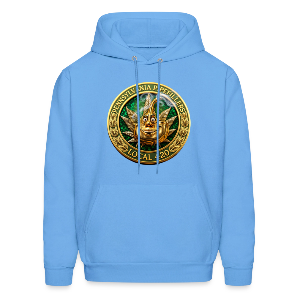 PENNSYLVANIA  PIPEFILLERS LOCAL 420 Men's Hoodie - carolina blue