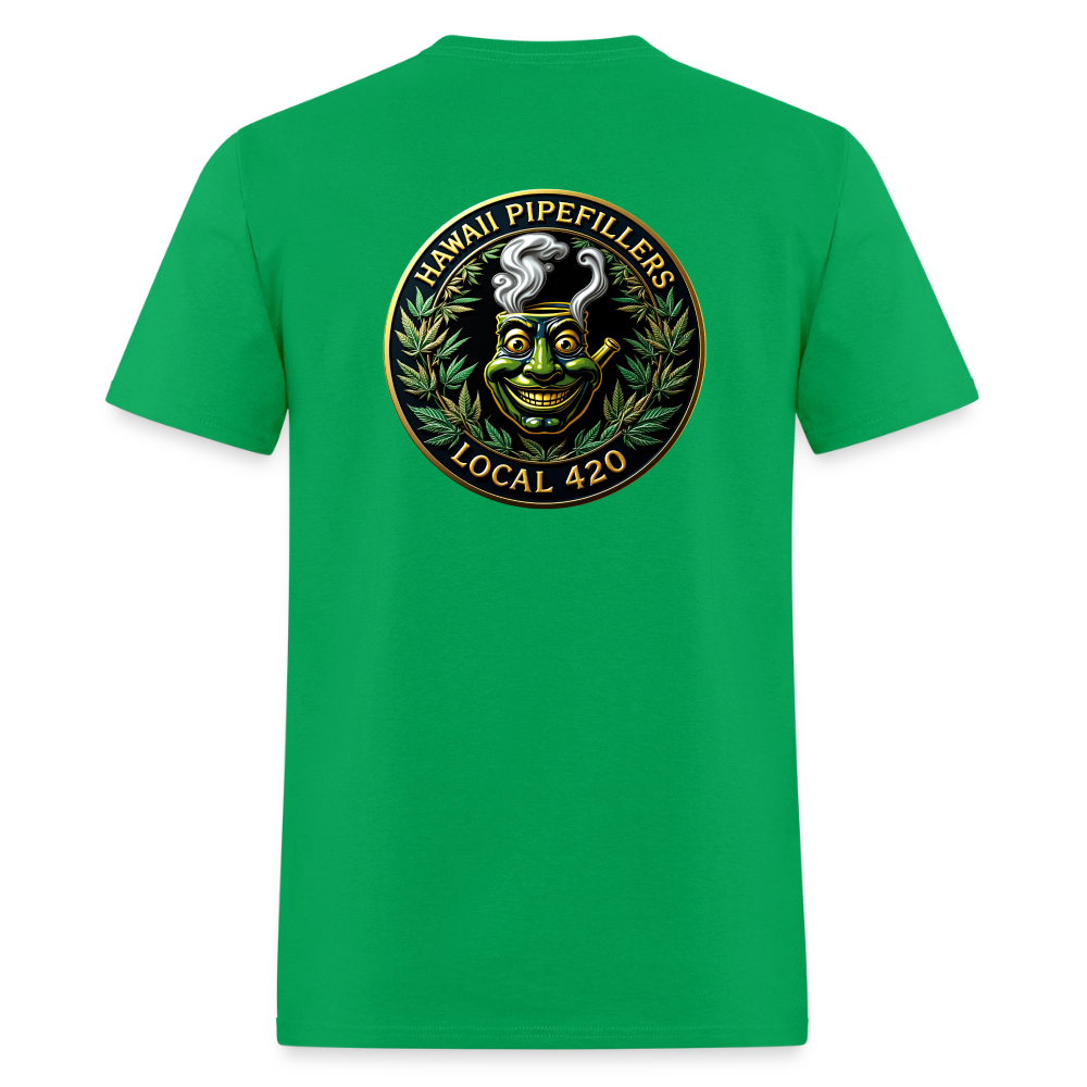 HAWAII PIPEFILLERS LOCAL 420 F/B DESIGN  Men's T-Shirt - bright green