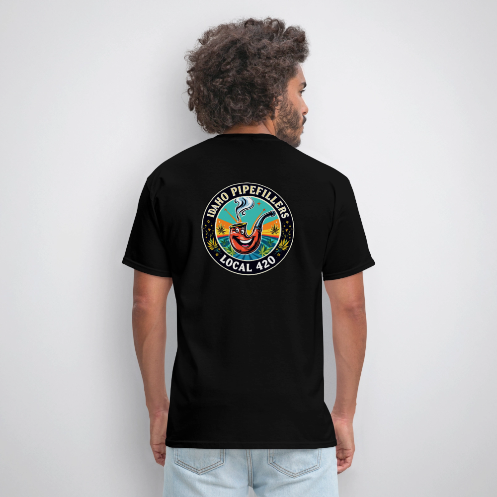 IDAHO PIPEFILLERS LOCAL 420 F/B DESIGN Men's T-Shirt - black