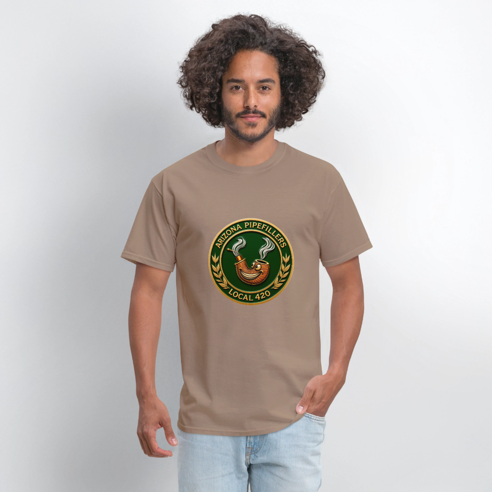 ARIZONIA PIPEFILLERS LOCAL 420 F/B DESIGN Men's T-Shirt - safari