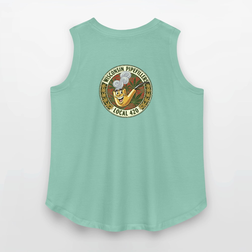 WISCONSIN PIPEFILLERS LOCL 420 F/B DESIGN Women's Curvy Relaxed Tank Top - saltwater