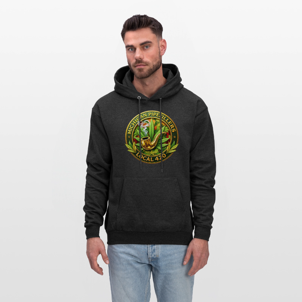 MICHIGAN PIPEFILLERS LOCAL 420 F/B DESIGN Men's Hoodie - charcoal grey