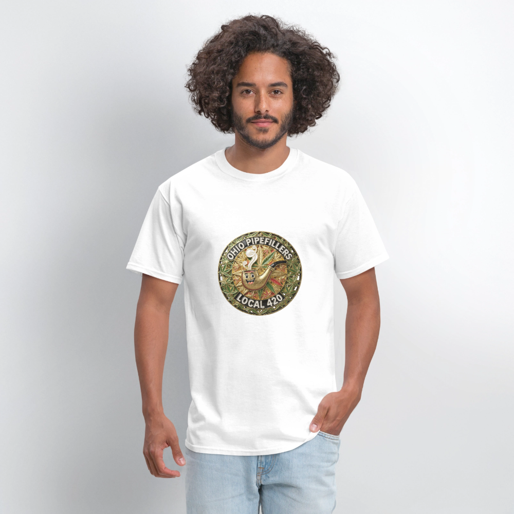 OHIO PIPEFILLERS LOCAL 420  Men's T-Shirt - white