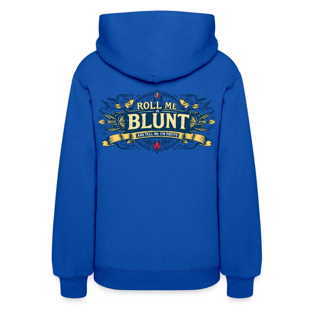ROLL ME A BLUNT F/B DESIGNS Women's Hoodie - royal blue