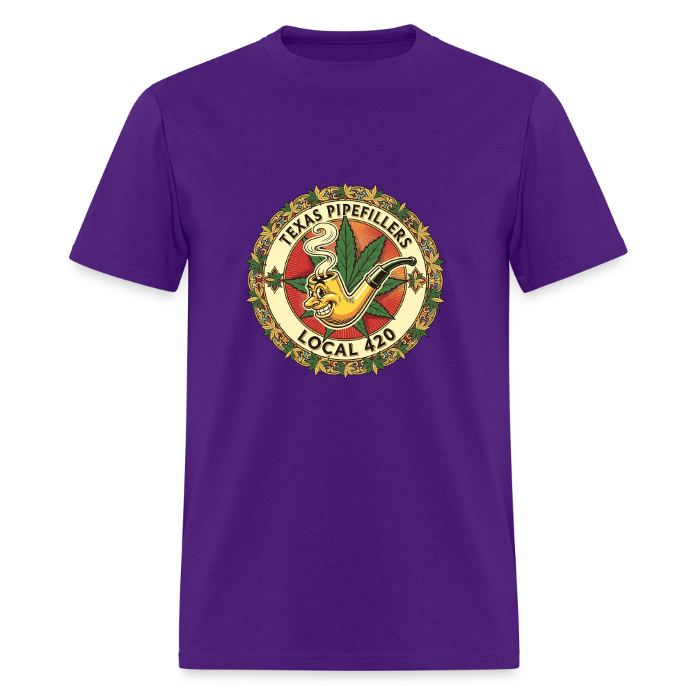 TEXAS PIPEFILLERS LOCAL 420 Men's T-Shirt - purple