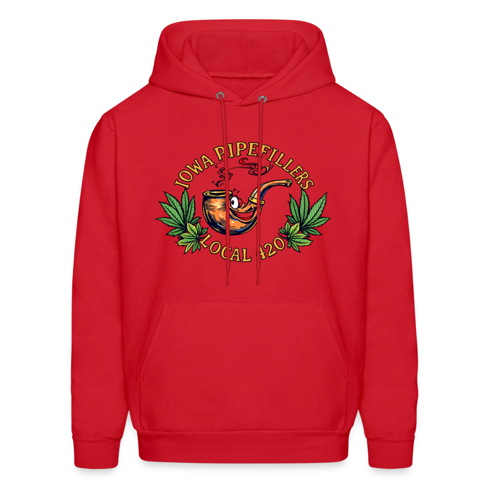 IOWA PIPEFILLERS LOCAL 420 Men's Hoodie - red