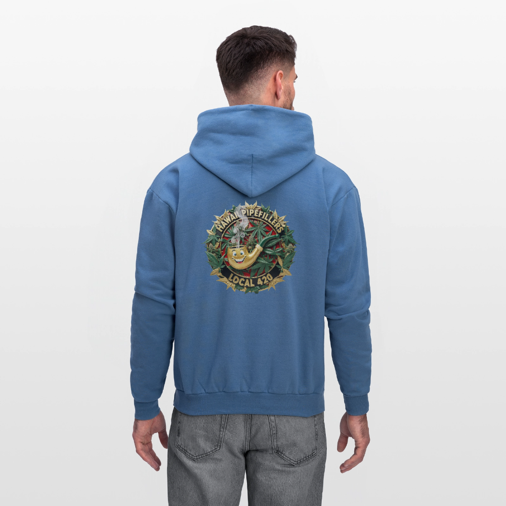 HAWAII PIPEFILLERS LOCAL 420 F/B DESIGN Men's Hoodie - denim blue