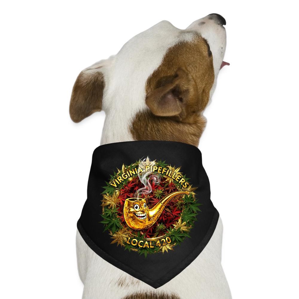 VIRGINIA PIPEFILLERS LOCAL 420 Union Dog Bandana - black