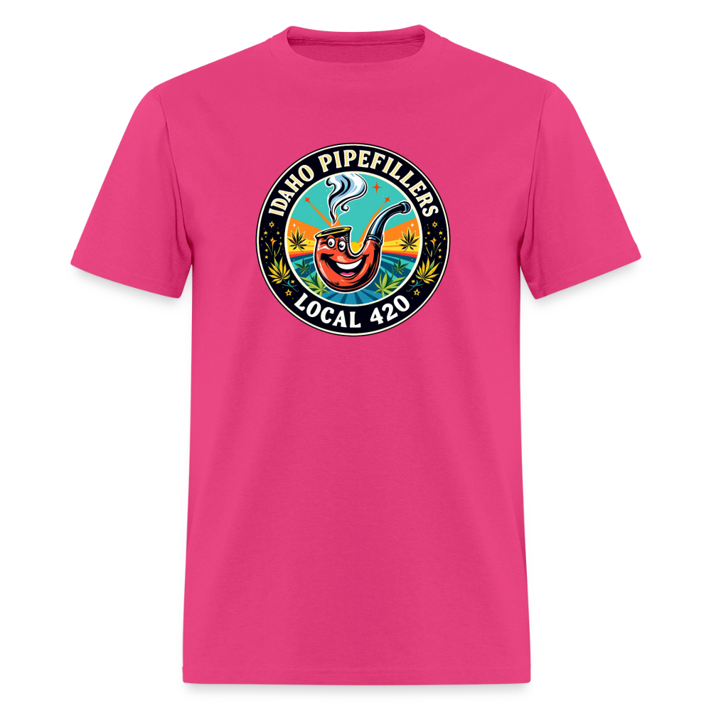 IDAHO PIPEFILLERS LOCAL 420 F/B DESIGN Men's T-Shirt - fuchsia